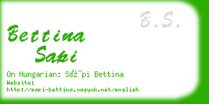 bettina sapi business card